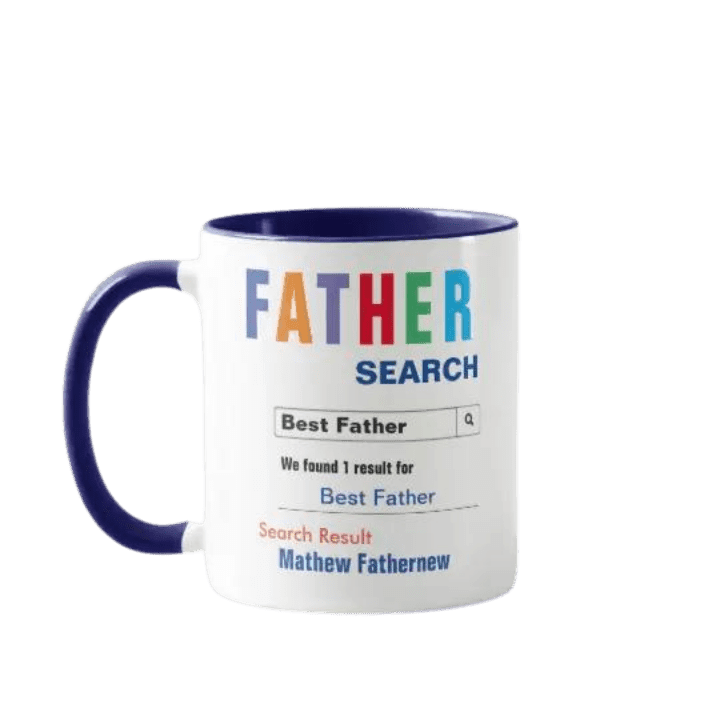 Personalizowany Kubek - FATHER SEARCH na prezent dla taty - Mejkmi - Personalizowane Prezenty Dla Twoich Bliskich!