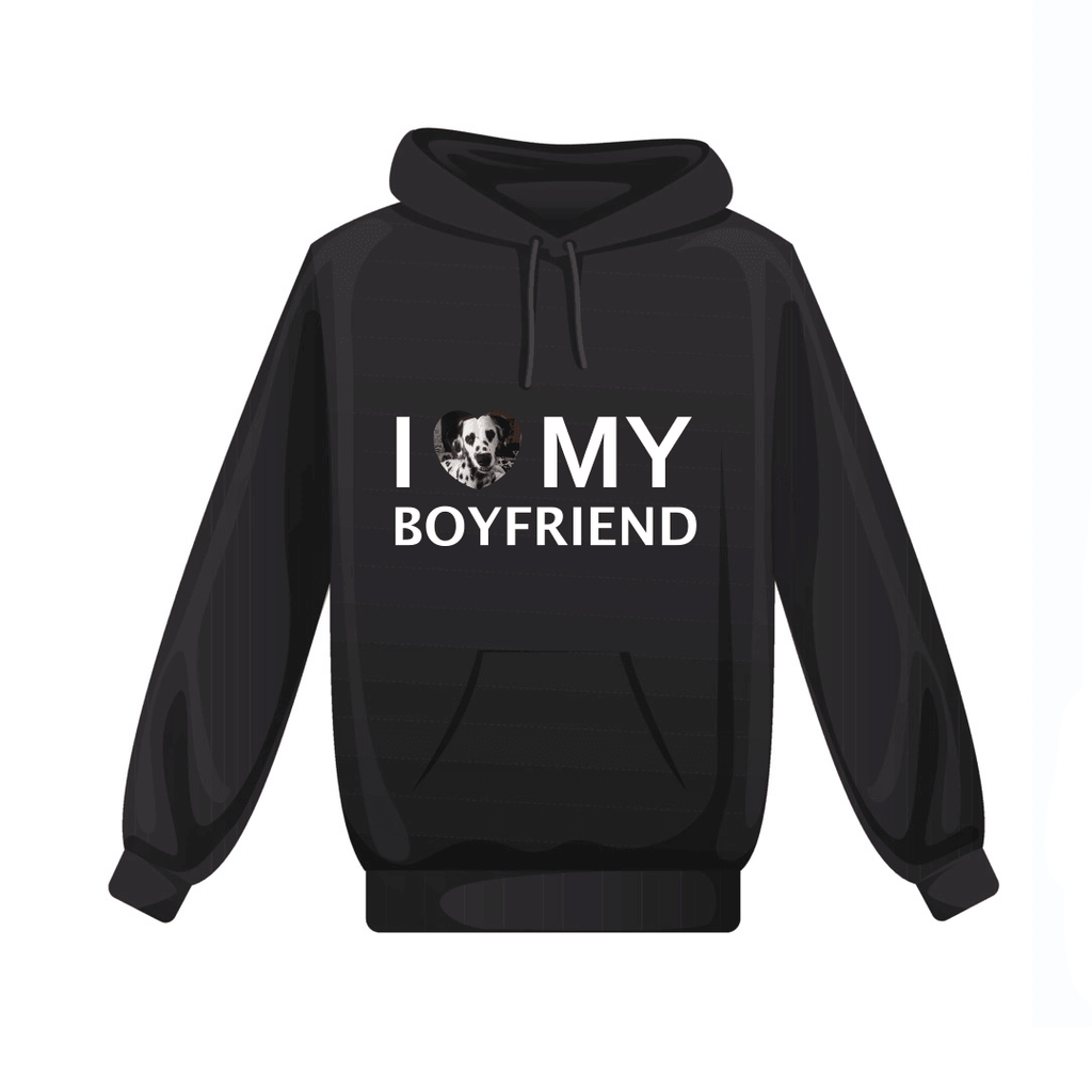 Personalizowana Bluza I Love My Boyfriend Bold z Twoim zdjęciem na prezent - Mejkmi - Personalizowane Prezenty Dla Twoich Bliskich!