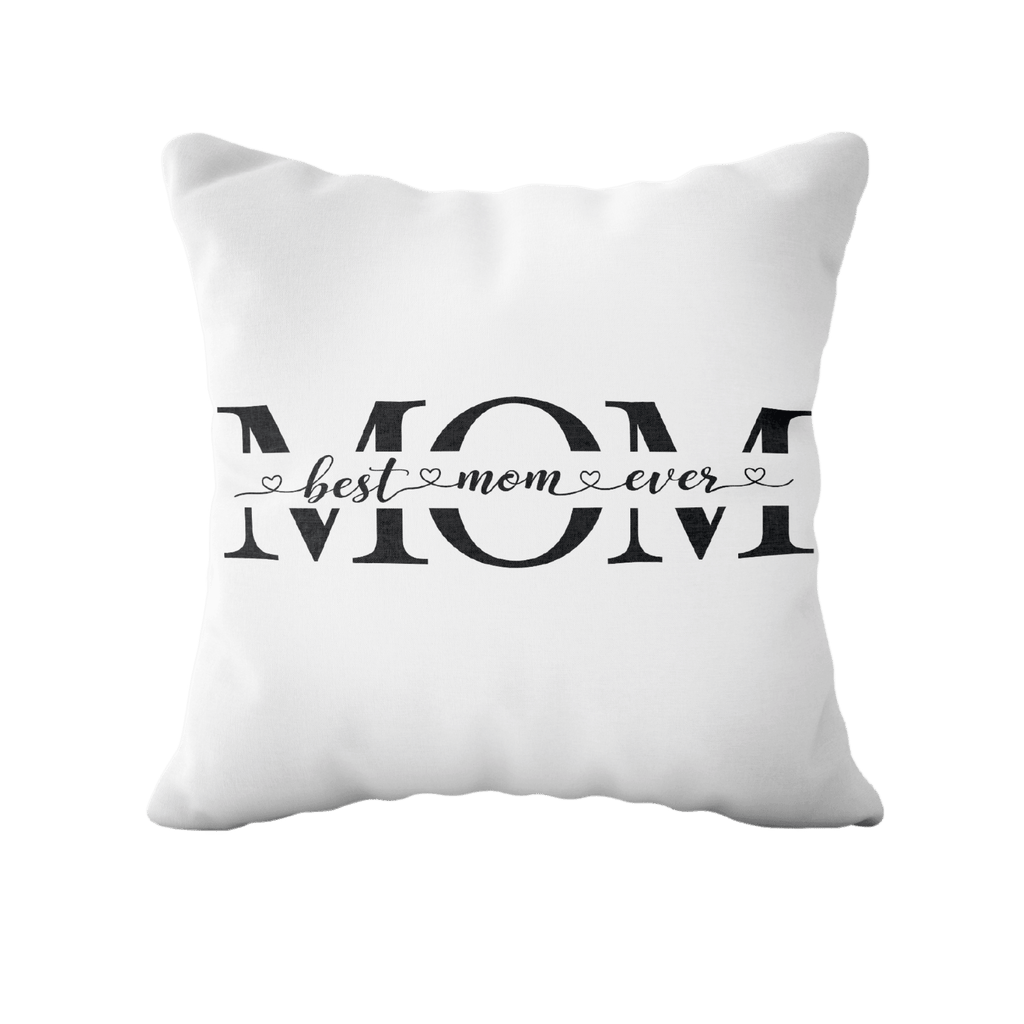 Poduszka z napisem Best Mom Ever na prezent z okazji Dnia Matki - Mejkmi - Personalizowane Prezenty Dla Twoich Bliskich!